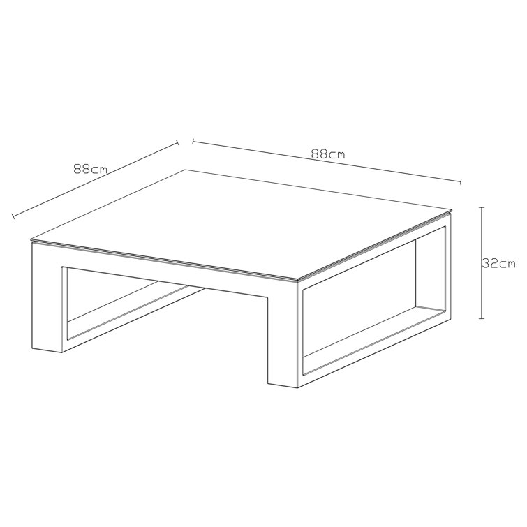 Ebern Designs Leeat Rectangular 73Cm L Outdoor Coffee Table Wayfair.co.uk